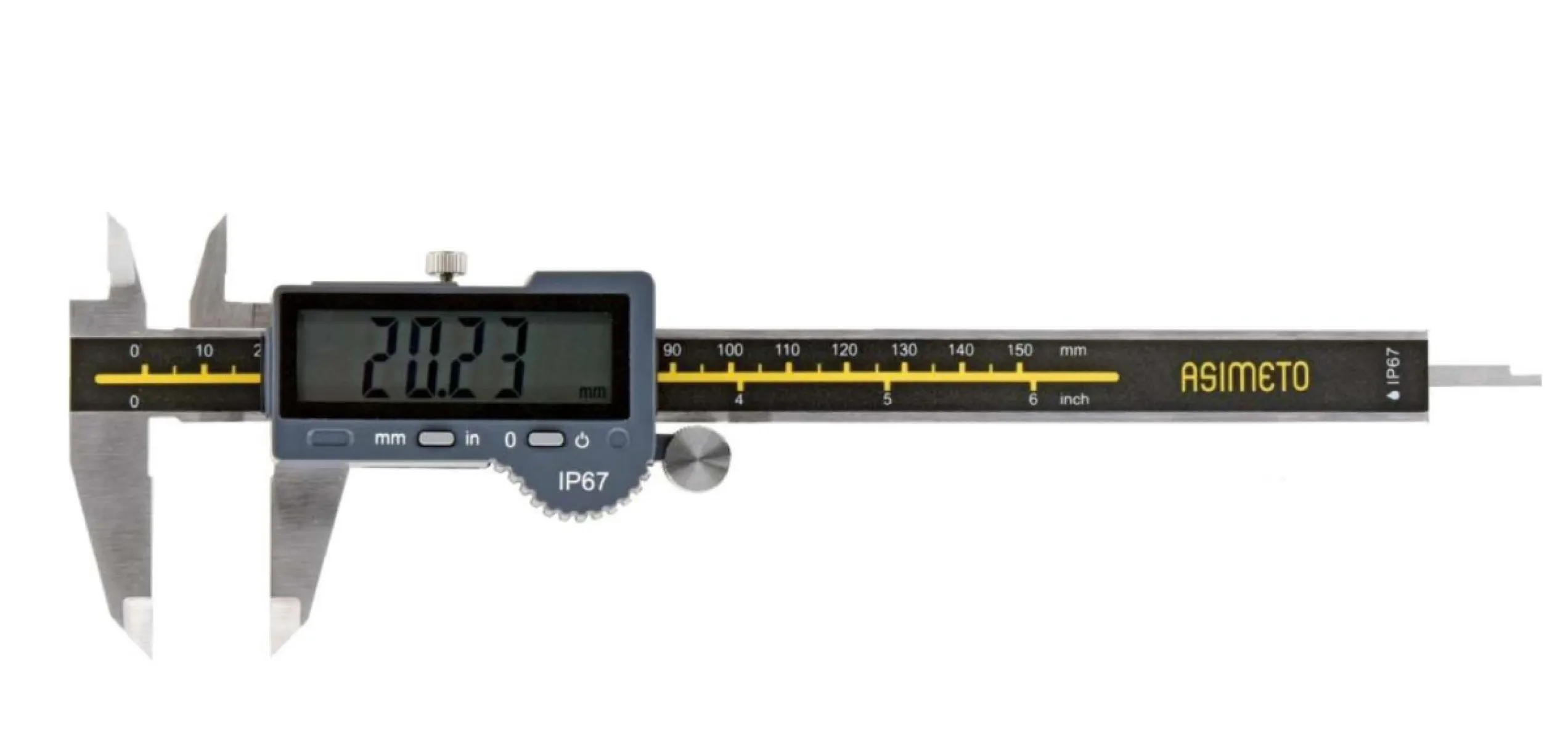 Fett 0-300mm Asimeto Ip67 Su Geçirmez Büyük Ekran Dijital Kumpas As-305125