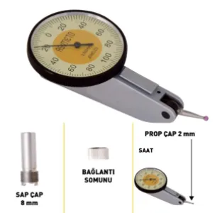 Fett 0,8mm Asimeto Yatay Temel Salgı Komparatör Saati As-501088