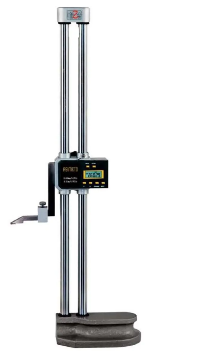 Fett 0-600mm Asimeto Çift Kolon Dijital Yükseklik Mihengiri As-627240