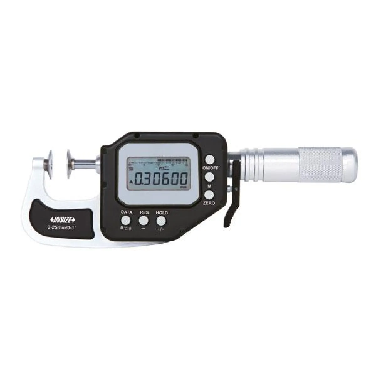 İnsize 50-75mm/2-3" Yüksek, Hassasiyet:li Dijital Disk Mikrometresi Ve Pasometre, Hassasiyet: 0.0002mm/0.00001"