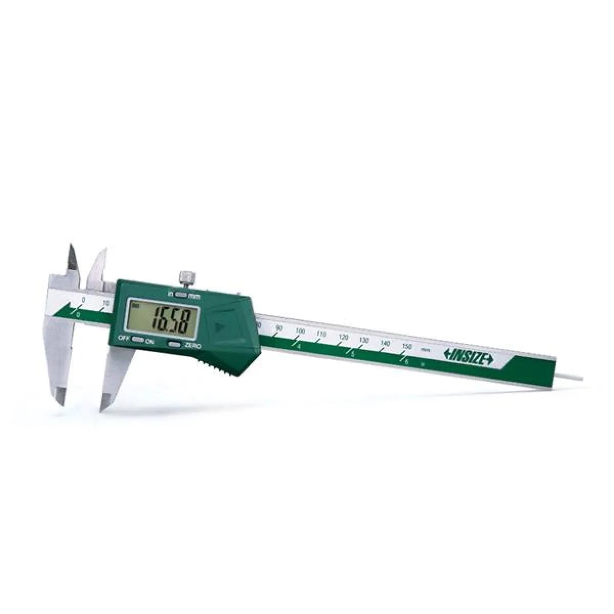 İnsize 0-150mm/0-6" Dijital Kumpas (Yuvarlak Derinlik Çubuklu - Sürme Tekerleksiz), Hassasiyet: 0.01mm
