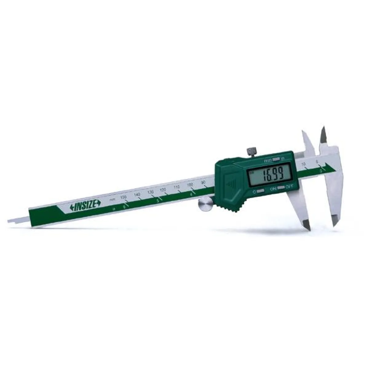 İnsize 0-200mm/0-8" Dijital Kumpas (Sol El), Hassasiyet: 0.01mm/0.0005"
