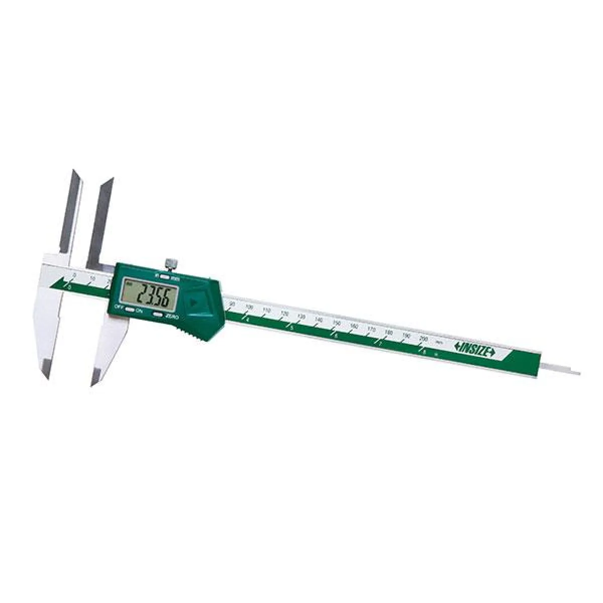 İnsize 0-200mm/0-8" Dijital Kumpas - Uzun Üst Çeneli, Hassasiyet: 0.01mm/0.0005"