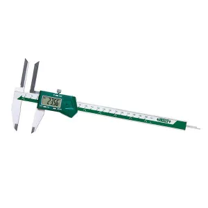 İnsize 0-200mm/0-8" Dijital Kumpas - Uzun Üst Çeneli (Kablosuz Veri Transferi), Hassasiyet: 0.01mm/0.0005"