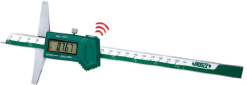 İnsize 0-200mm/0-8" Dijital Derinlik Kumpası İğne Uçlu Model - Kablosuz Data Transferi, Hassasiyet: 0.01mm/0.0005"