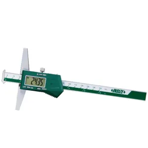 İnsize 0-500mm/0-20" Dijital Derinlik Kumpası Çift Çengelli, Hassasiyet: 0.01mm/0.0005"
