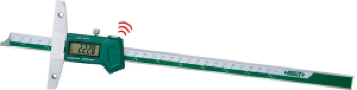 İnsize 0-300mm/0-12" Dijital Derinlik Kumpasi (Delikli Model) - Kablosuz Veri Aktarımı, Hassasiyet: 0.01mm/0.0005"