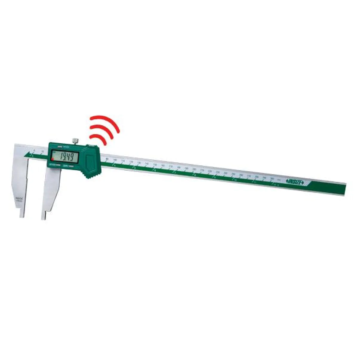 İnsize 0-200mm/0-8" Dijital Kumpas - Tek Çeneli, Çene Boyu 60mm (Dahili Kablosuz Veri Aktarımı), Hassasiyet: 0.01mm/0.0005"
