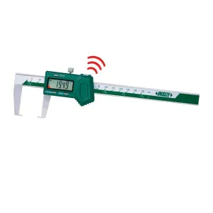 İnsize 0-500mm/0-20" Dijital Düz Uçlu Dış Kanal Kumpası - Kablosuz Veri Aktarımı, Hassasiyet: 0.01mm/0.0005"