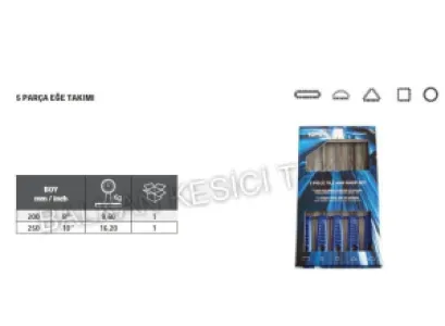 Tome 5 Parça Eğe Takımı 200mm