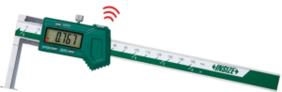 İnsize 11-150mm/0,43-6" Dijital İç Kanal Kumpası (İnce Ağızlı - Kablosuz Veri Transferi), Hassasiyet: 0.01mm/0.0005"