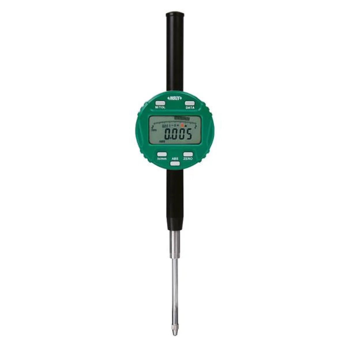 İnsize 50,8mm/2" Dijital Komparatör Saati (Veri Aktarma Tuşlu Ve Işıklı Uyarı, Kulaklı Kapak), Hassasiyet: 0.001mm/0.00005"