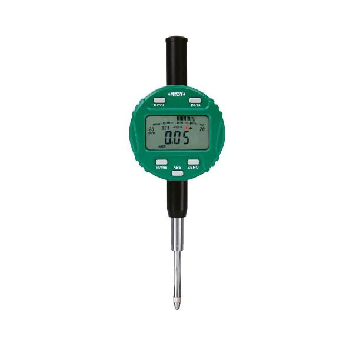 İnsize 25,4mm/1" Dijital Komparatör Saati (Veri Aktarma Tuşlu Ve Işıklı Uyarı, Kulaklı Kapak), Hassasiyet: 0.01mm/0.0005"