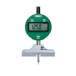 İnsize 0-12,7mm/0-0,5" Dijital Derinlik Komparatörü (60° Bıçak Kenarlı Taban), Hassasiyet: 0.01mm/0.0005"