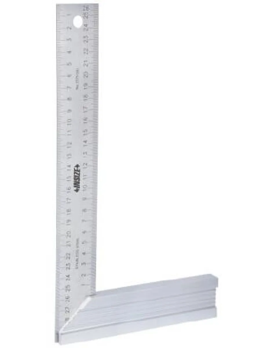 İnsize 300X170mm Cetvelli Gönye (Tam Kutu Sipariş Edilmelidir, 6 Adet/Kutu), Hassasiyet: 1mm