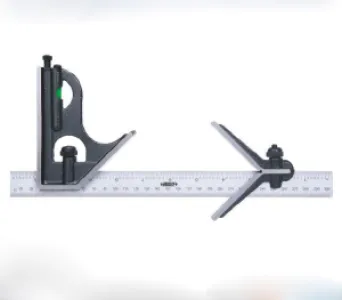 İnsize Kombinasyonlu Açı Ölçer, Hassasiyet: 0.5mm, 1/32" And 1mm, 1/64" Kod: 2278-3