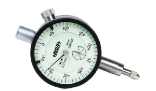 İnsize 0-5mm Komparatör Saati Çap: 42mm (Düz Kapak), Hassasiyet: 0.01mm