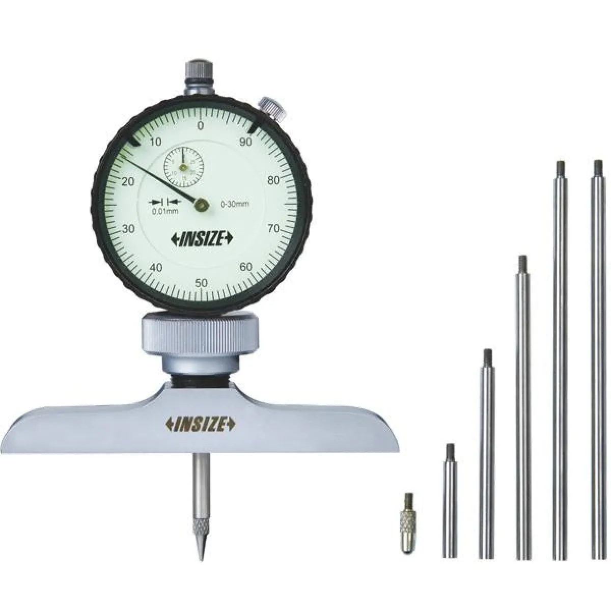 İnsize 0-300mm Saatli Derinlik Komparatörü (63X17mm), Hassasiyet: 0.01mm