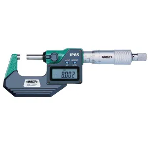 İnsize 100-125mm Dijital Mikrometre Üç Tuşlu, Ip54, Hassasiyet: 0.001mm