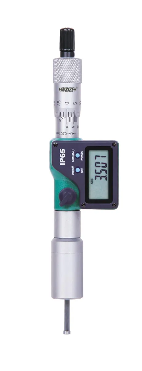 İnsize 5-6mm/0,20-0,24" Dijital Üç Ayaklı İç Çap Mikrometresi Ayak Boyu 54,5mm, Hassasiyet: 0.001mm/0.00005"