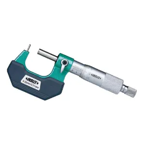 İnsize 25-50mm Mekanik Mikrometre, 8X3.5mm (Boru Ve Silindir Et Kalınlığı İçin), Hassasiyet: 0.01mm