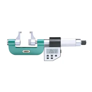 İnsize 0-25mm/0-1" Djital Kumpas Tip Mikrometre, Hassasiyet: 0.001mm/0.00005"