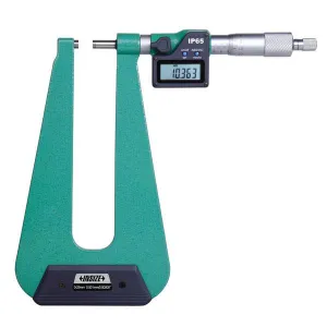 İnsize 0-25mm/0-1" Dijital Mikrometre Derin Boğazlı 155mm, Hassasiyet: 0.001mm Kod: 3539-253A
