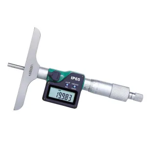 İnsize 0-25mm/0-1" Dijital Derinlik Mikrometresi, Hassasiyet: 0.001mm/0.00005" Kod: 3540-B25