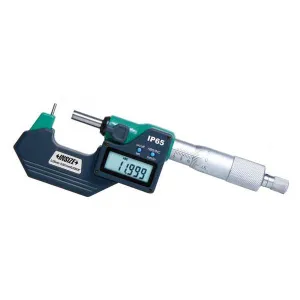 İnsize 0-25mm/0-1" Dijital Mikrometre (Boru Ve Silindir Et Kalınlığı İçin, Kuresel Uc 16X4.7mm), Hassasiyet: 0.001mm