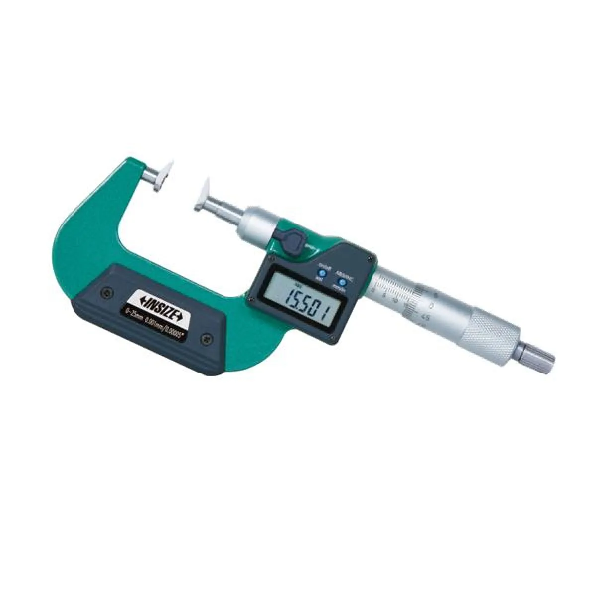 İnsize 25-50mm/1-2" Dijital Çene Tip Mikrometre, Hassasiyet: 0.001mm/0.00005"