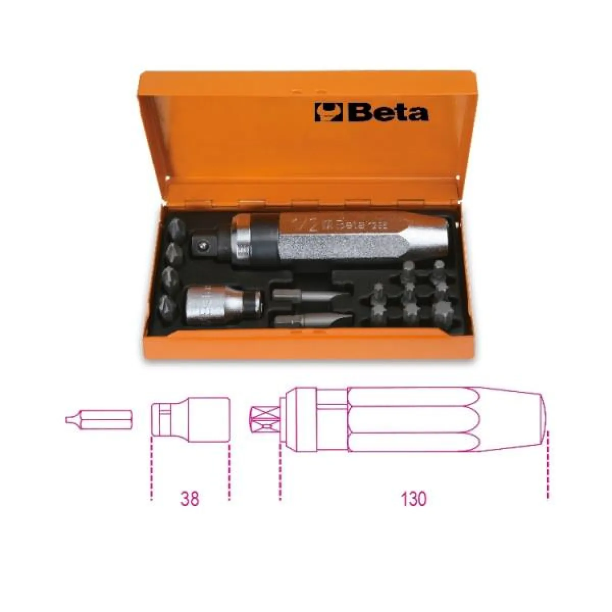 Beta 1295/C14 Darbeli Tornavida Takım Ürün Kodu 012950108