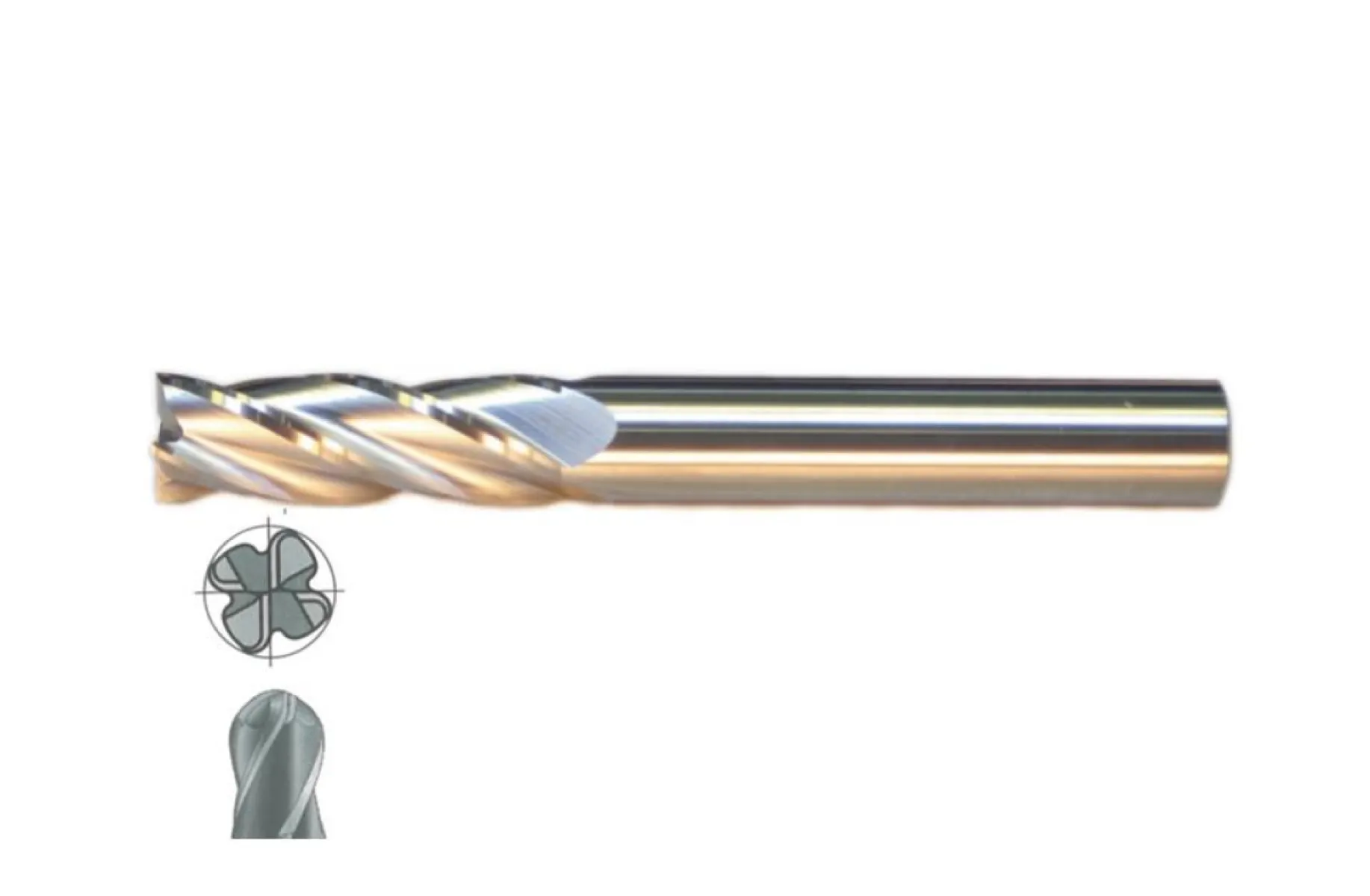 Fett 18X75 Mastercut Uzun Sert Metal 4 Ağızlı Küresel Karbür Parmak Frezesi