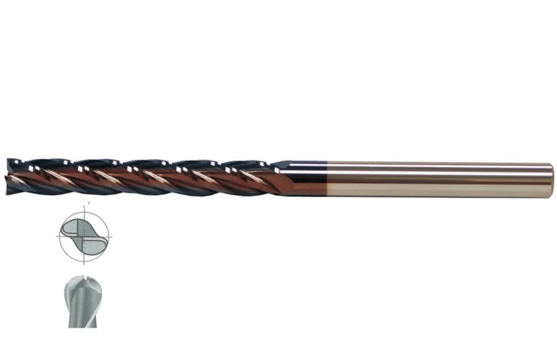Fett 8X42 Mastercut Çok Uzun Sert Metal 2 Ağızlı Tıaln Küresel Karbür Parmak Frezesi
