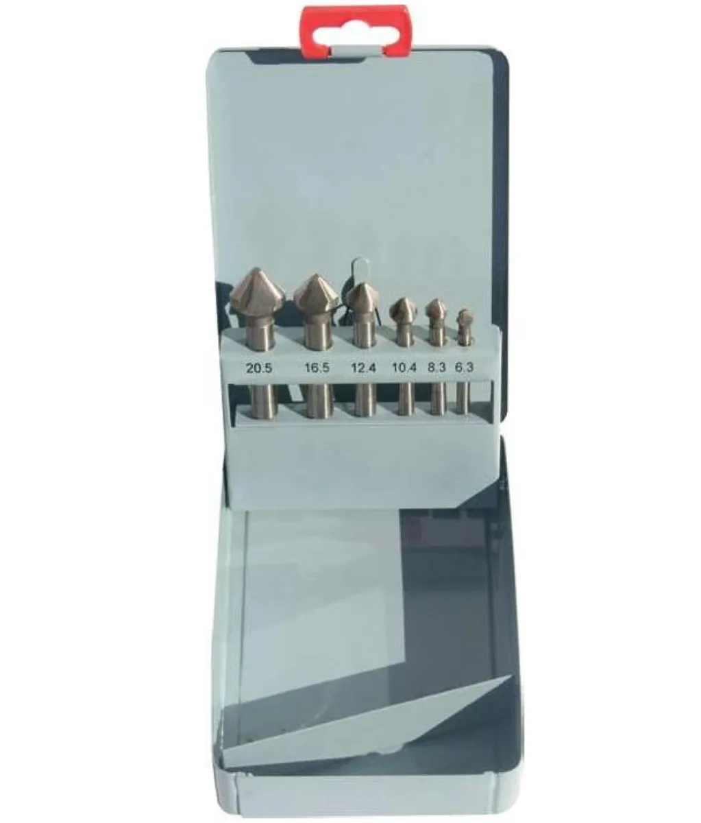 Fett Pld Hss Dın335C 90° 3 Ağızlı Boy 100mm Havşa Frezesi 6 Parça 6,3-8,3-10,4-12,4-16,5-20,5mm