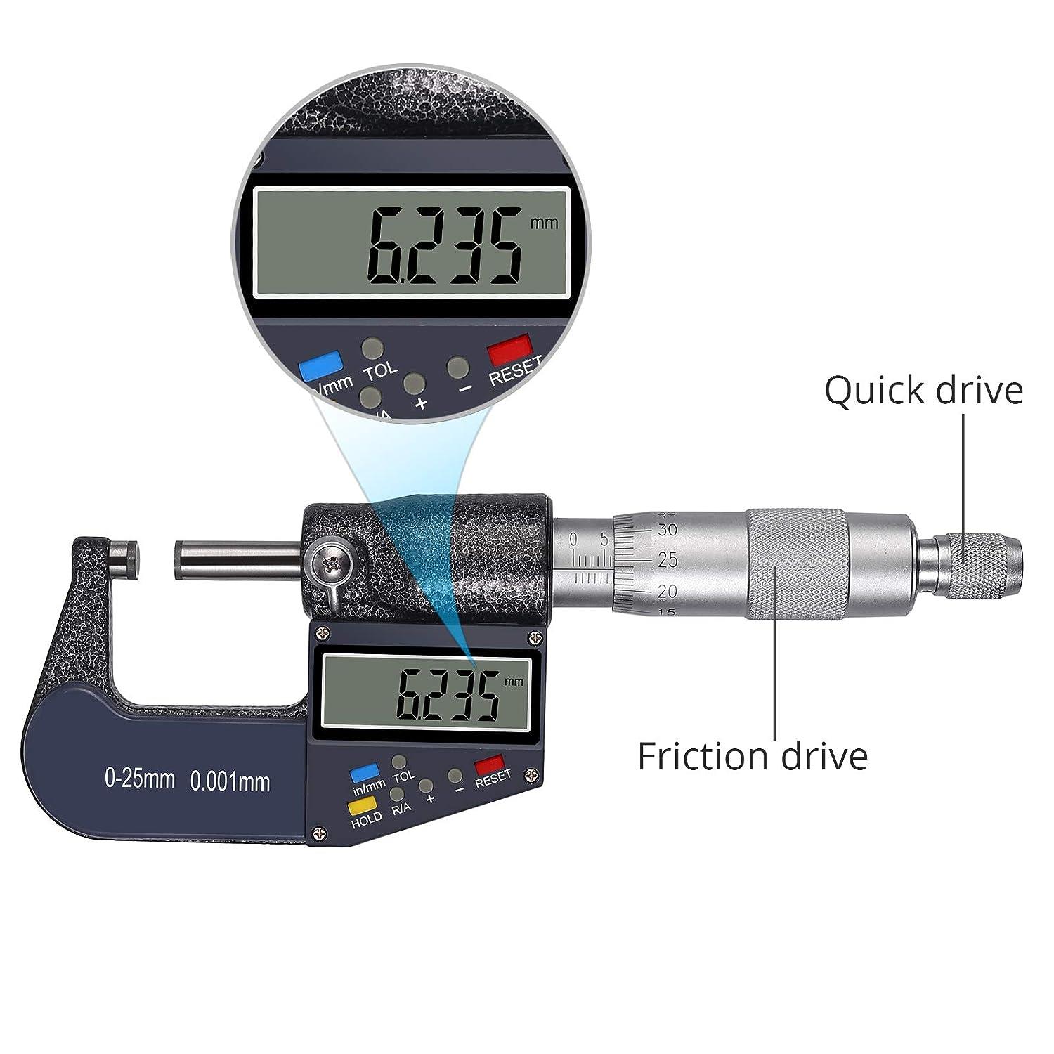 0-25mm Dijital Dış Çap Mikrometresi